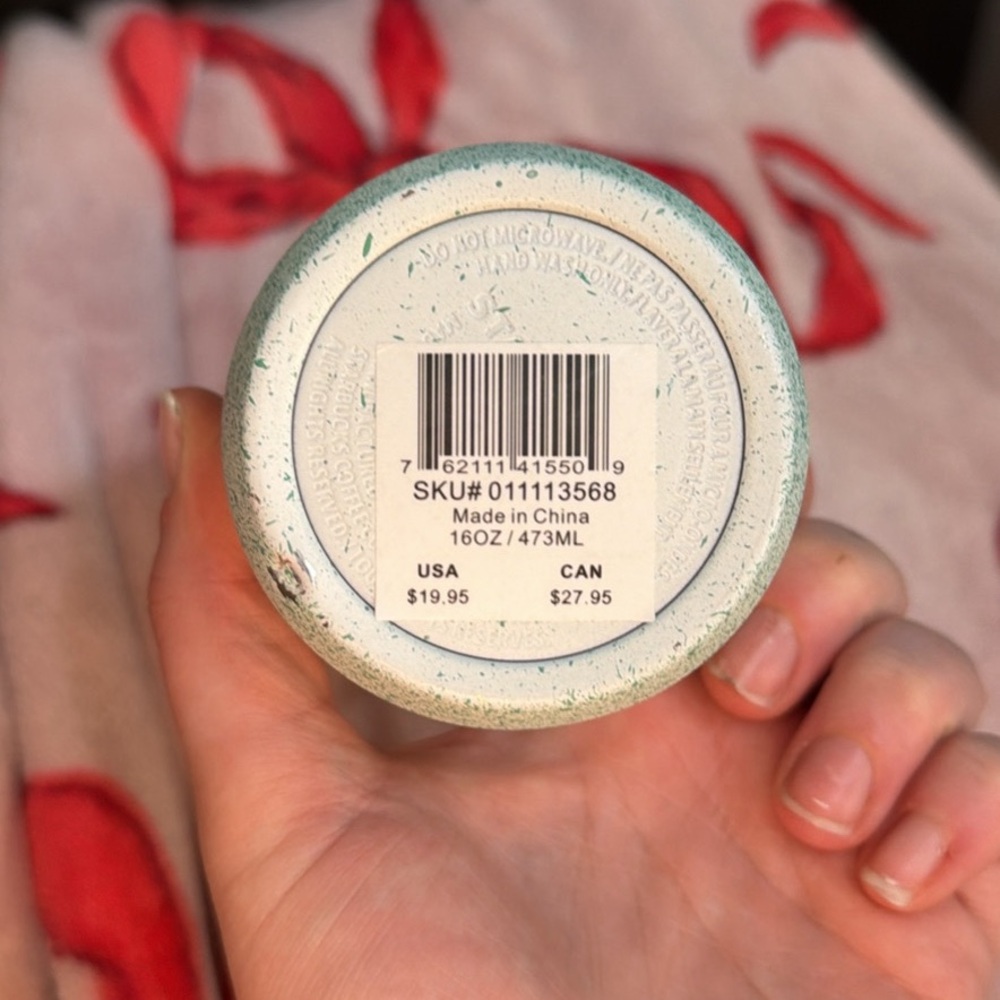 Starbucks 16oz Hot Tumbler Mint and Snow (Winter/Xmas) - Picture 2 of 3